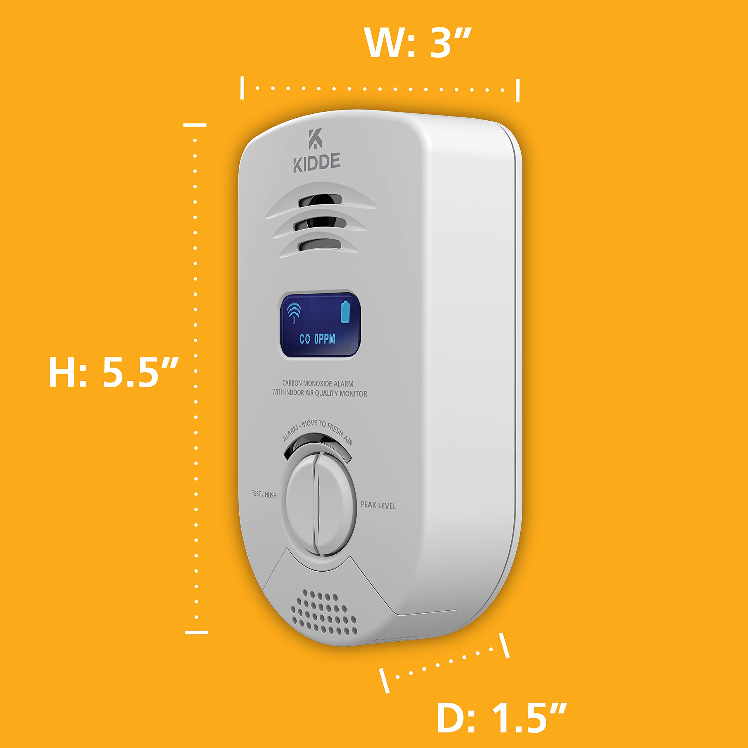 Kidde Smart Carbon Monoxide Detector & Indoor Air Quality Monitor, Plug In Wall, WiFi, Alexa Compatible Device, Voice & App Alerts - Image 11