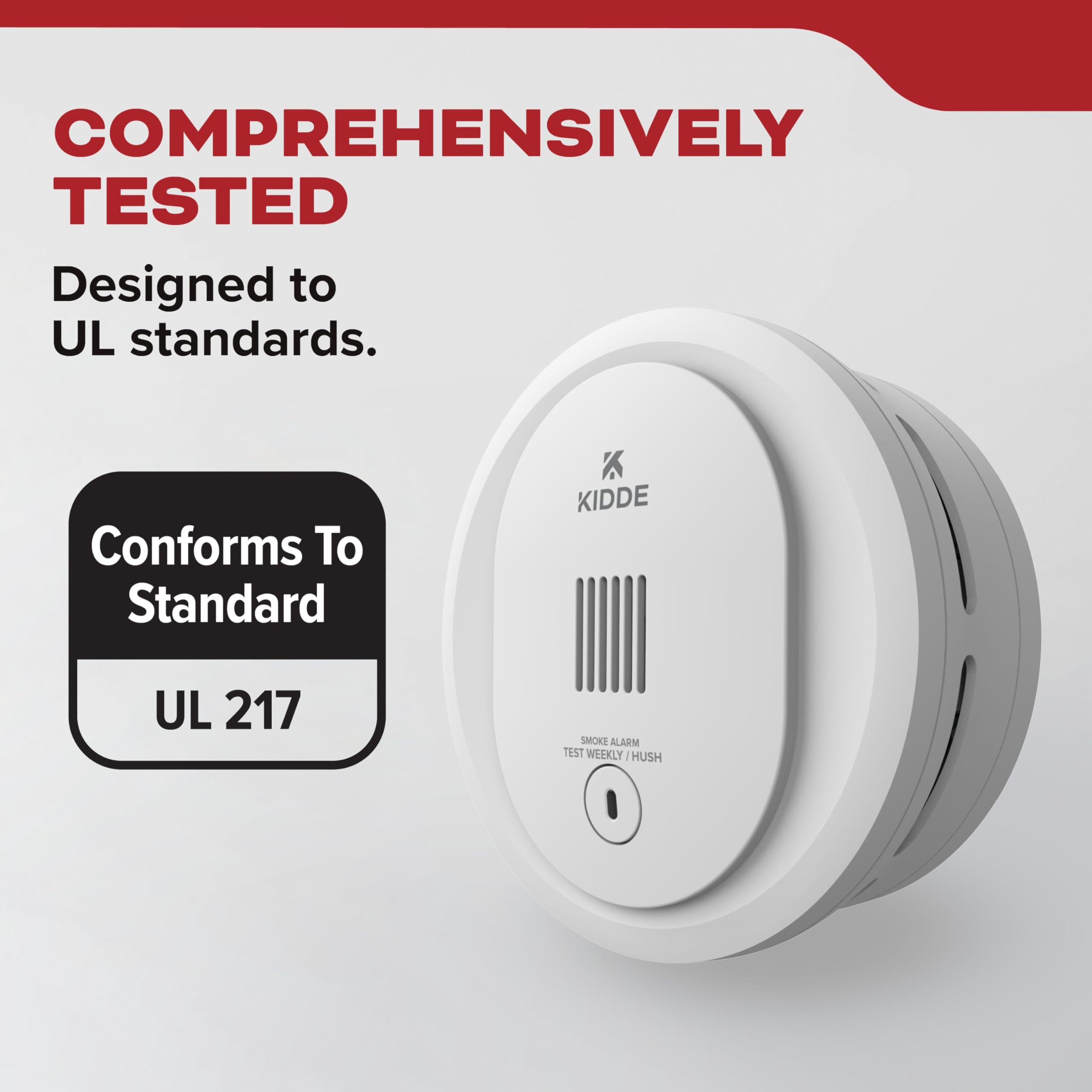 Kidde Smoke Detector, AA Battery Operated, Compact Size, LED Status Light, 85 dB Alarm, 4-inches, 10SDR - Image 5